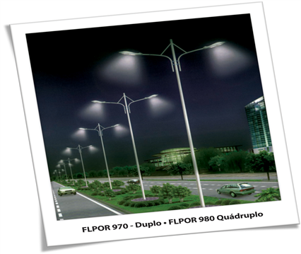 Poste ornamental teleconico FLPOR970/980 — A&M Materiais