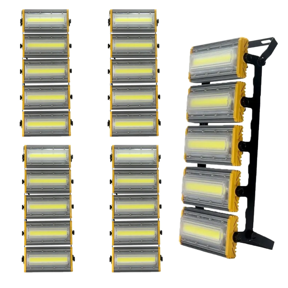 Kit 5 Refletor Linear Holofote 500W Branco Frio 6500K IP68 — A&M Materiais