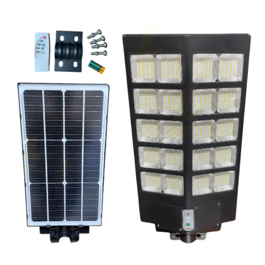 Luminária Pública LED Solar 1000W com Sensor Fotocelula3000k Branco Quente — A&M Materiais