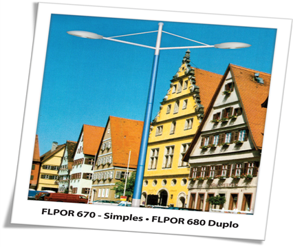 Poste ornamental teleconico FLPOR670/680 — A&M Materiais