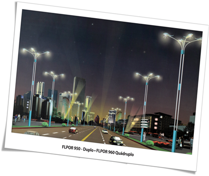 Poste ornamental teleconico FLPOR950/960 — A&M Materiais
