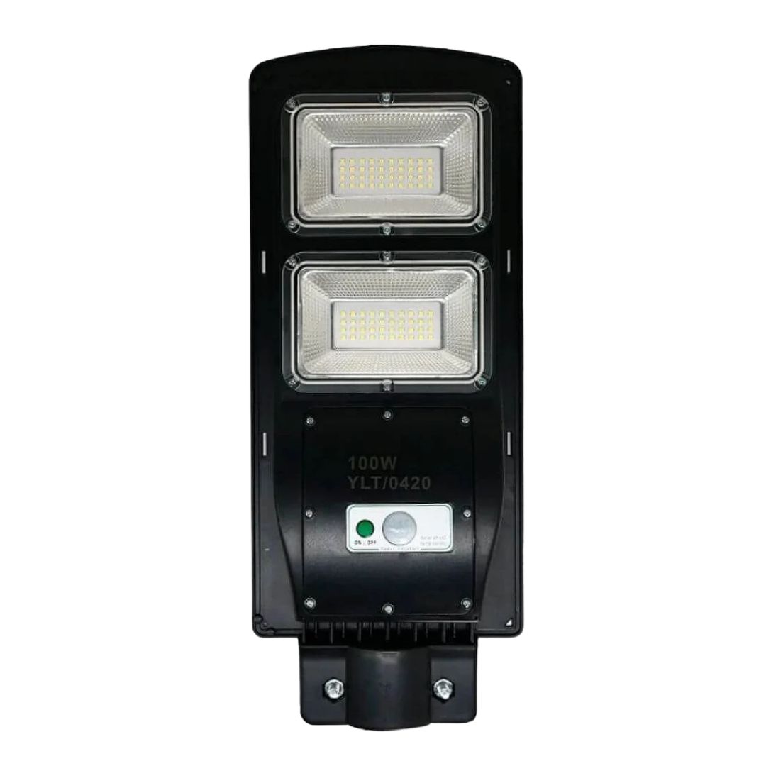 Luminária Pública LED Solar 100W com Sensor Fotocélula — A&M Materiais