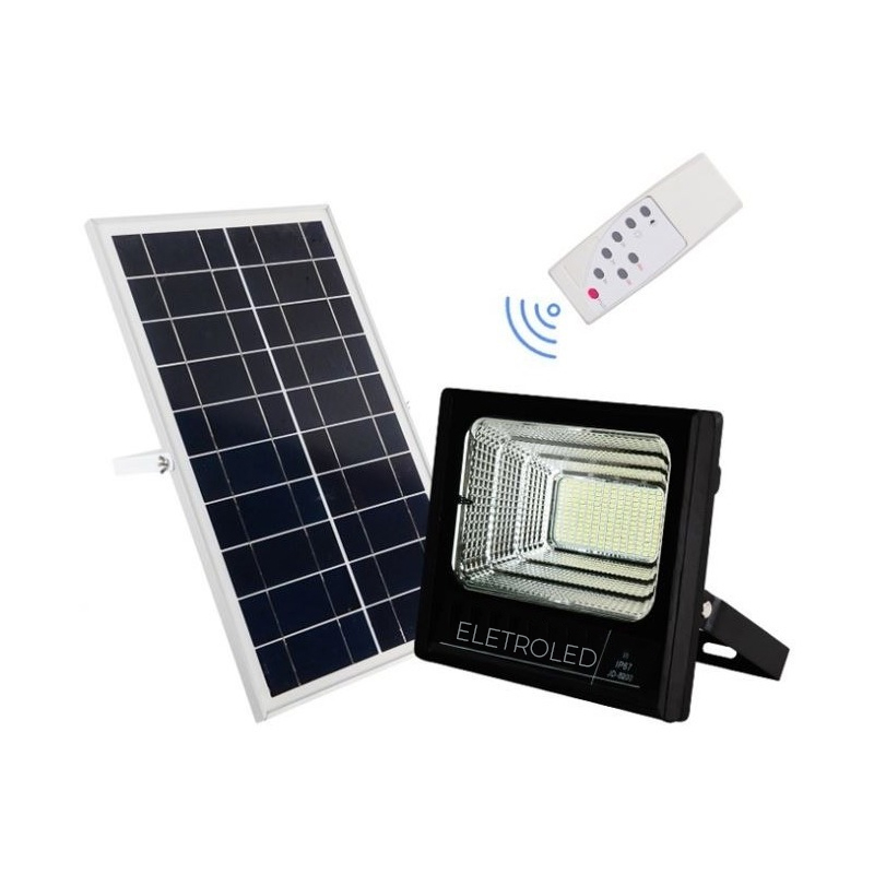 Refletor LED Solar 400W com Painel Solar Completo — A&M Materiais